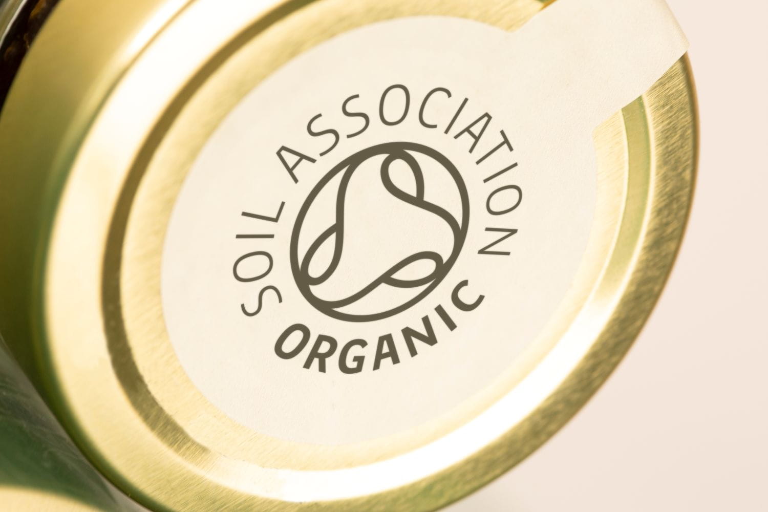 The Soil Association Organic symbol on a jar lid